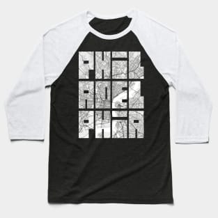 Philadelphia, USA City Map Typography - Light Baseball T-Shirt